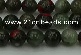 COJ452 15.5 inches 8mm round blood jasper beads wholesale