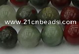 COJ454 15.5 inches 12mm round blood jasper beads wholesale