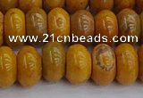 COJ613 15.5 inches 6*10mm rondelle orpiment jasper beads