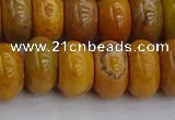COJ614 15.5 inches 6*12mm rondelle orpiment jasper beads