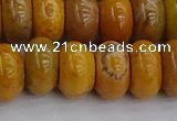 COJ614 15.5 inches 6*12mm rondelle orpiment jasper beads