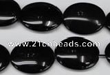 CON34 15.5 inches 17*22mm oval black onyx gemstone beads