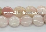 COP09 15.5 inches 14mm flat round natural pink opal beads wholesale