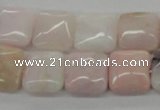 COP10 15.5 inches 14*14mm square natural pink opal beads wholesale