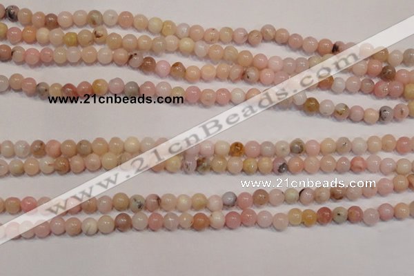 COP1001 15.5 inches 4mm round natural pink opal gemstone beads