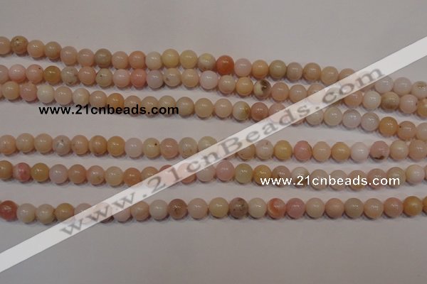 COP1002 15.5 inches 6mm round natural pink opal gemstone beads