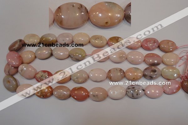 COP1025 15.5 inches 15*20mm oval natural pink opal gemstone beads