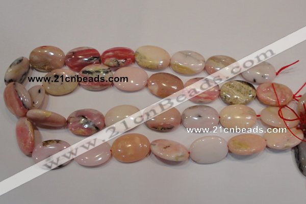 COP1026 15.5 inches 18*25mm oval natural pink opal gemstone beads