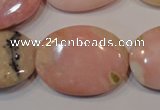 COP1027 15.5 inches 22*30mm oval natural pink opal gemstone beads