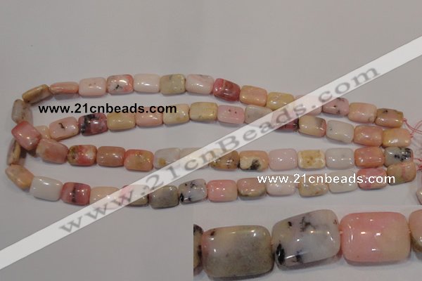 COP1032 15.5 inches 10*14mm rectangle natural pink opal gemstone beads