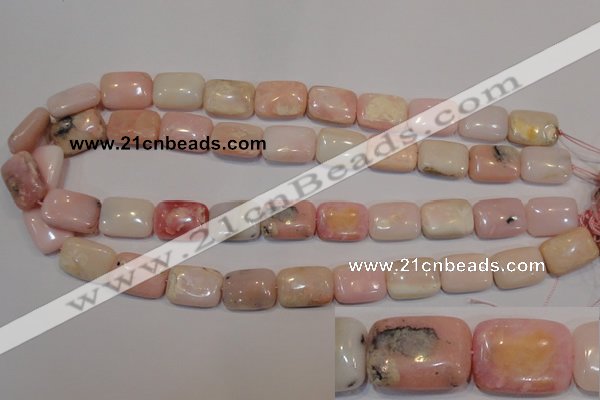 COP1034 15.5 inches 13*18mm rectangle natural pink opal gemstone beads
