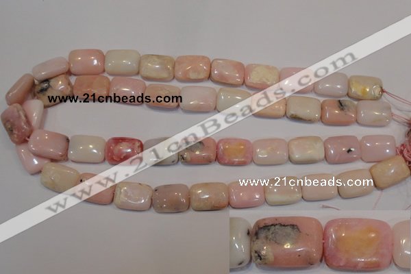 COP1034 15.5 inches 13*18mm rectangle natural pink opal gemstone beads