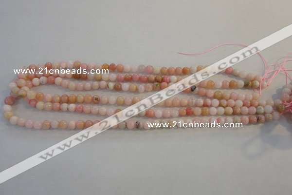 COP1060 15.5 inches 6mm round natural pink opal gemstone beads