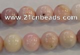 COP1063 15.5 inches 12mm round natural pink opal gemstone beads