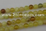 COP1200 15.5 inches 4mm round yellow opal gemstone beads