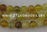 COP1202 15.5 inches 8mm round yellow opal gemstone beads