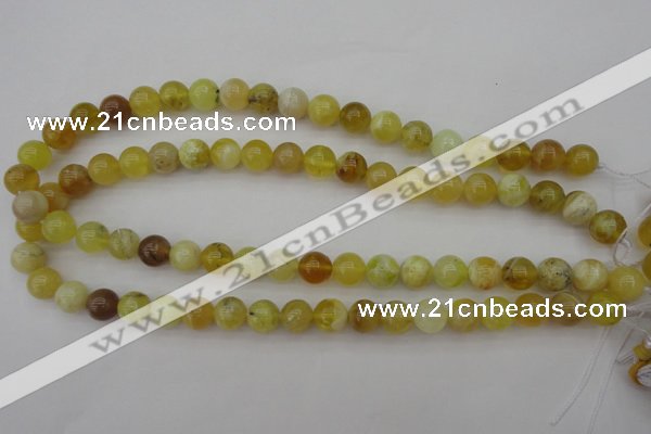 COP1203 15.5 inches 10mm round yellow opal gemstone beads