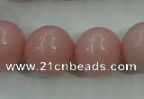 COP1217 15.5 inches 18mm round Chinese pink opal gemstone beads