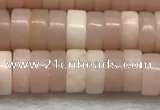 COP1233 15.5 inches 3*6mm heishi Chinese pink opal beads