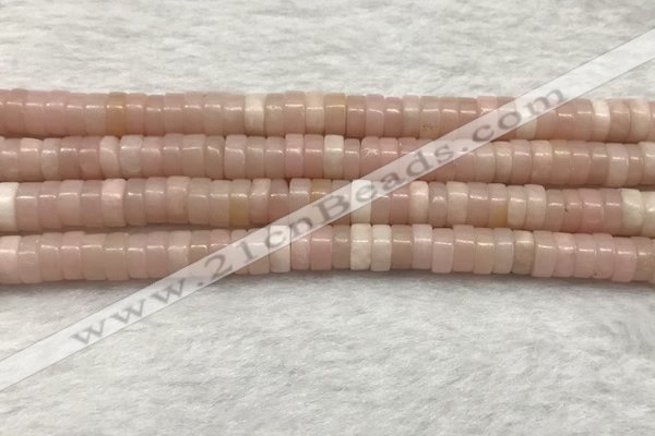 COP1233 15.5 inches 3*6mm heishi Chinese pink opal beads