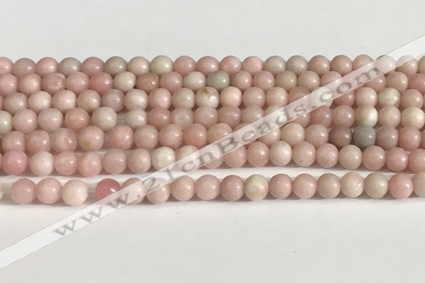 COP1241 15.5 inches 6mm round Chinese pink opal beads