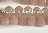 COP1246 15.5 inches 5*7mm flat teardrop Chinese pink opal beads