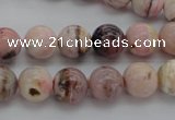 COP1252 15.5 inches 8mm round natural pink opal gemstone beads