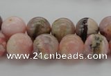 COP1254 15.5 inches 12mm round natural pink opal gemstone beads