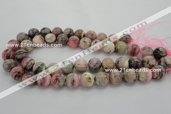 COP1255 15.5 inches 14mm round natural pink opal gemstone beads