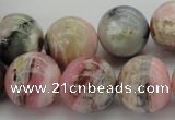 COP1256 15.5 inches 16mm round natural pink opal gemstone beads