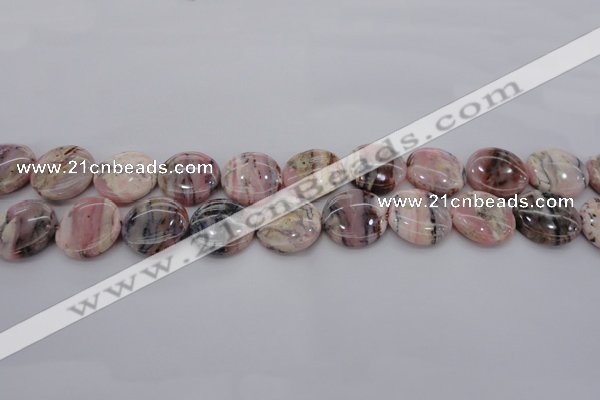 COP1260 15.5 inches 10mm flat round natural pink opal gemstone beads