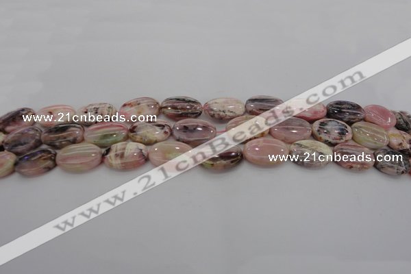 COP1273 15.5 inches 10*14mm oval natural pink opal gemstone beads