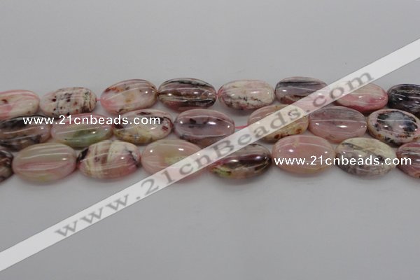 COP1278 15.5 inches 20*30mm oval natural pink opal gemstone beads