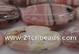 COP1282 15.5 inches 20*40mm oval natural pink opal gemstone beads