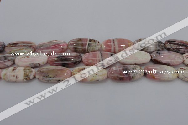 COP1282 15.5 inches 20*40mm oval natural pink opal gemstone beads