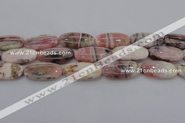 COP1283 15.5 inches 25*50mm oval natural pink opal gemstone beads