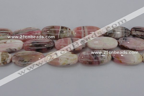 COP1284 15.5 inches 30*60mm oval natural pink opal gemstone beads