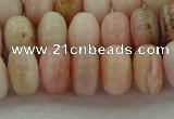 COP1288 15.5 inches 6*10mm rondelle natural pink opal beads