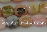 COP1299 15.5 inches 12*12mm square natural pink opal beads