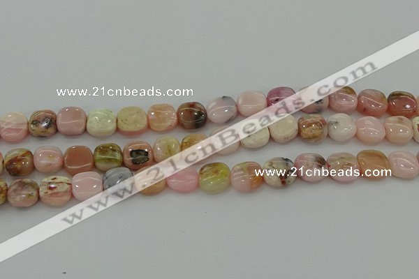 COP1299 15.5 inches 12*12mm square natural pink opal beads