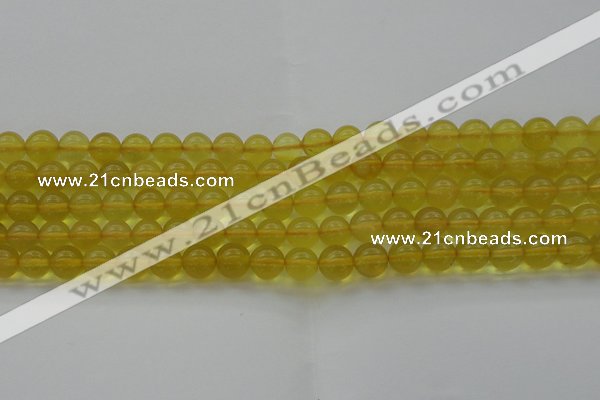 COP1302 15.5 inches 8mm round natural yellow opal gemstone beads