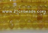 COP1310 15.5 inches 4*6mm faceted rondelle yellow opal gemstone beads