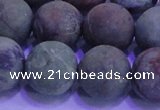 COP1356 15.5 inches 16mm round matte green opal gemstone beads