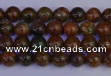 COP1360 15.5 inches 4mm round African green opal beads wholesale