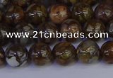 COP1372 15.5 inches 8mm round fire lace opal beads wholesale