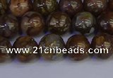 COP1373 15.5 inches 10mm round fire lace opal beads wholesale