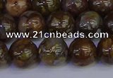 COP1374 15.5 inches 12mm round fire lace opal beads wholesale