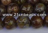 COP1375 15.5 inches 14mm round fire lace opal beads wholesale