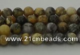 COP1380 15.5 inches 4mm round moss opal gemstone beads whholesale