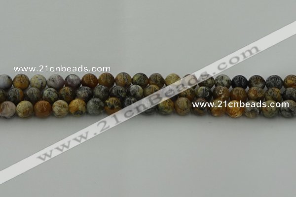 COP1382 15.5 inches 8mm round moss opal gemstone beads whholesale